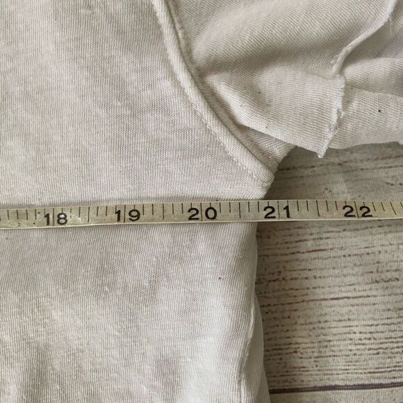 Free People we the free women XXS loose fit layered distressed raw hem white shi - Picture 10 of 11